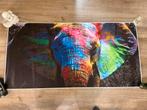 Kleurrijke Olifant Poster - 120x60cm, Ophalen