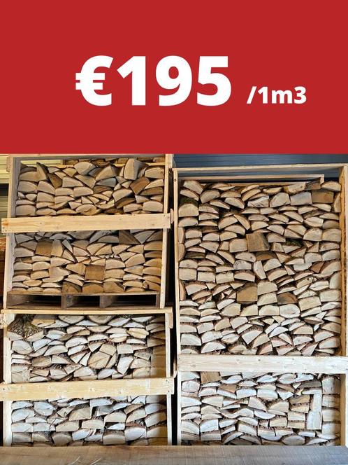 Eiken brandhout winddroog - 1m3 voor €195 - Zelf ophalen!, Tuin en Terras, Haardhout, Blokken, Eikenhout, Ophalen
