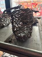 Partij Rattan Windlichten (14 stuks), Gebruikt, Bruin, Ophalen of Verzenden, Hout