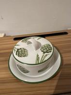 Mooie ronde botervloot met asperge motief, Ophalen of Verzenden