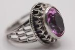 ring zilver vintage toermalijn steen, Sieraden, Tassen en Uiterlijk, Ringen, Ophalen of Verzenden, Zo goed als nieuw, 17 tot 18