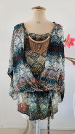 Ibiza top met goudkleurige ketting aan de hals 1 mt, Kleding | Dames, Grote Maten, Ophalen of Verzenden, Zo goed als nieuw, Zwart