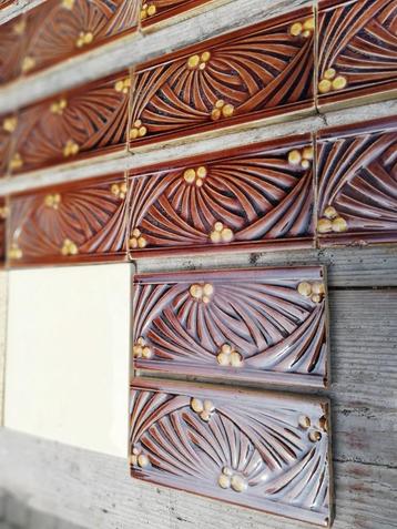 270 cm lang sierlijke art nouveau randtegels warme kleuren beschikbaar voor biedingen
