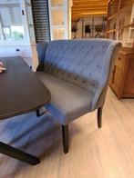 ACTIE Landelijke Eetkamerbank 150 + 2 Stoelen Antraciet (3), Ophalen of Verzenden, Nieuw, Stof, Landelijke eetkamerstoelen eetkamerbank stof ranch antraciet