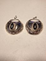 2 zilveren hangers met onix steen, Verzenden, Zilver, Hanger, Met edelsteen