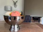 Metalen Schaal - Rond diameter 35 cm/hoogte 23 cm, Ophalen, Overige materialen, Schaal, Rond