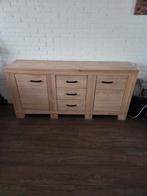 Massief eikenhouten dressoir met 3 lades en 2 kastjes, Ophalen, 150 tot 200 cm, Eikenhout, Zo goed als nieuw