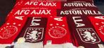 GEZOCHT: Ajax-Aston Villa wedstrijdsjaal, Verzamelen, Sportartikelen en Voetbal, Vaantje of Sjaal, Ophalen of Verzenden, Zo goed als nieuw