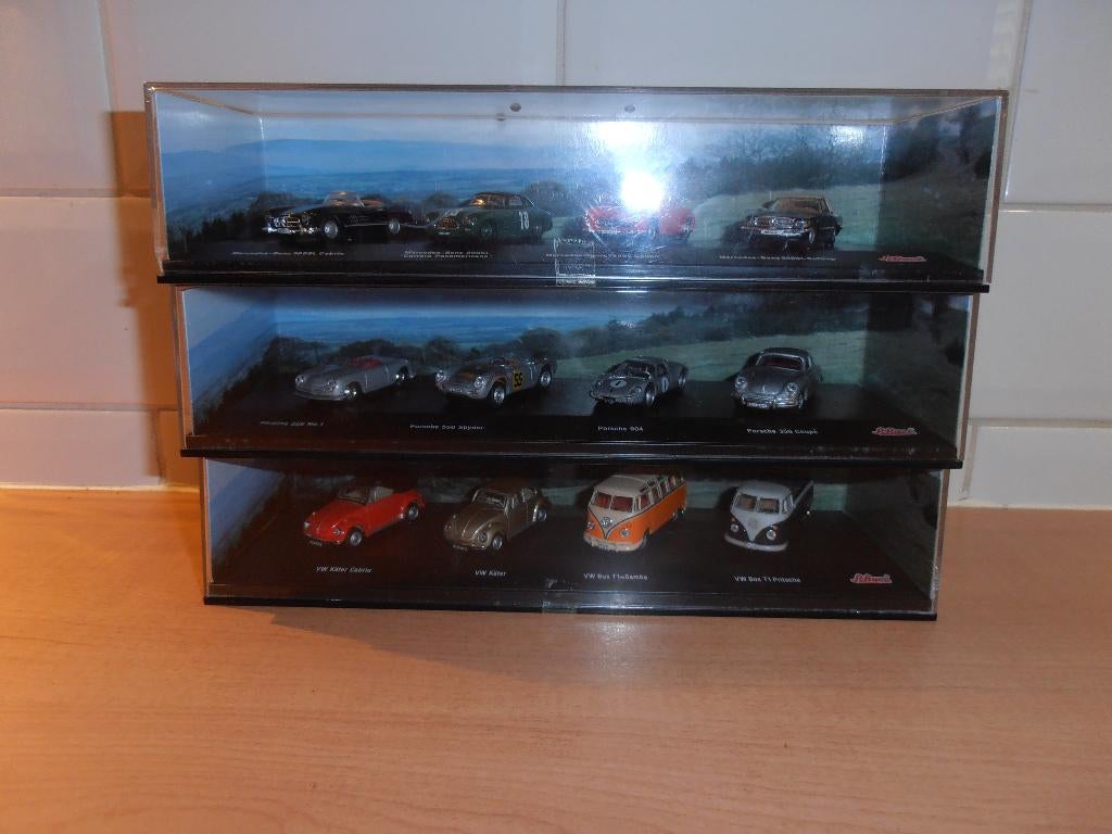 SCHUCO model auto's VW, Porsche en Mercedes HO 1:87 of 1:72., Ophalen of Verzenden, Zo goed als nieuw, Auto