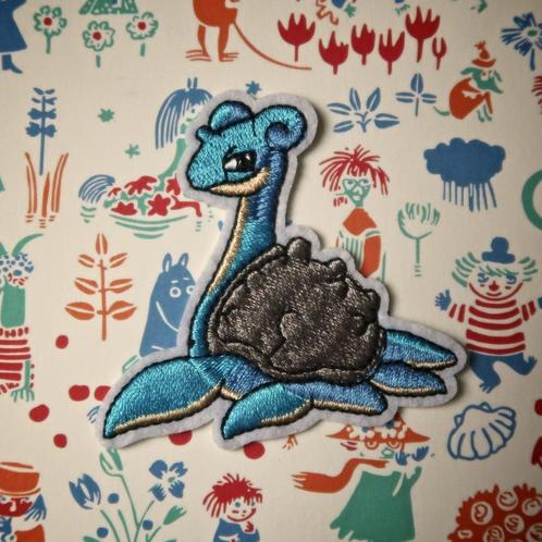 Pokemon Lapras opstrijkplaatje patch badge applicatie emblee, Hobby en Vrije tijd, Kledingapplicaties en Hotfix, Nieuw, Overige applicaties