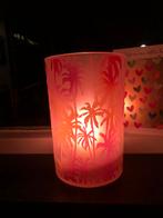 Zonnig palmbomen windlicht, Ophalen of Verzenden, Zo goed als nieuw, Overige materialen, Minder dan 25 cm