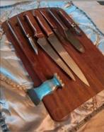 Karlsson & Nilsson carving set meat cleaver wall mount ZGAN, Ophalen of Verzenden, Zo goed als nieuw, Rvs of Chroom