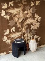 Vintage wollen deken fa. Koops bruin beige ecru tweezijdig, Huis en Inrichting, Woonaccessoires | Plaids en Woondekens, Ophalen of Verzenden