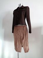 Jean Paul overslag rok suèdine, camel, maat 36, Nieuw, label, Bruin, Verzenden, Nieuw, Knielengte