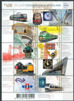 Ned. NVPH V3219-3228 175 jaar Spoorwegen in Nederland 2014, Ophalen of Verzenden, Na 1940, Postfris