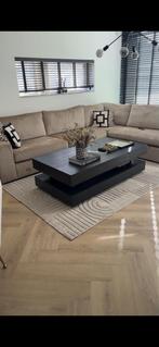 Salontafel salon tafel zwart hout richmond interior, Zo goed als nieuw, 150 tot 200 cm, Minder dan 50 cm, Rechthoekig