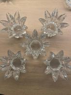 Kandelaar waxinelichtjes houder  - 4 st kristal - nieuw, Huis en Inrichting, Woonaccessoires | Kandelaars en Kaarsen, Overige materialen