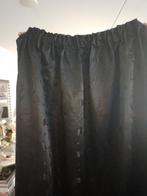 Mooie zwarte overgordijnen met vlechtbanden, Huis en Inrichting, 100 tot 150 cm, 200 cm of meer, Zwart, Ophalen of Verzenden