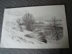 De lek ter hoogte van het dijkhuis, Ophalen of Verzenden, Zo goed als nieuw, Voor 1940, Prent