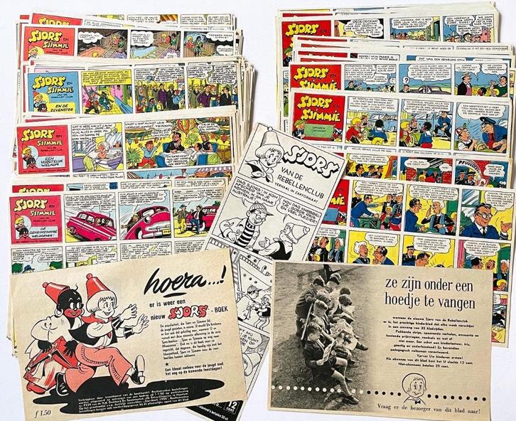 Sjors en Sjimmie - 110 knipsels (1955-1961), Boeken, Stripboeken, Gelezen, Complete serie of reeks, Ophalen of Verzenden