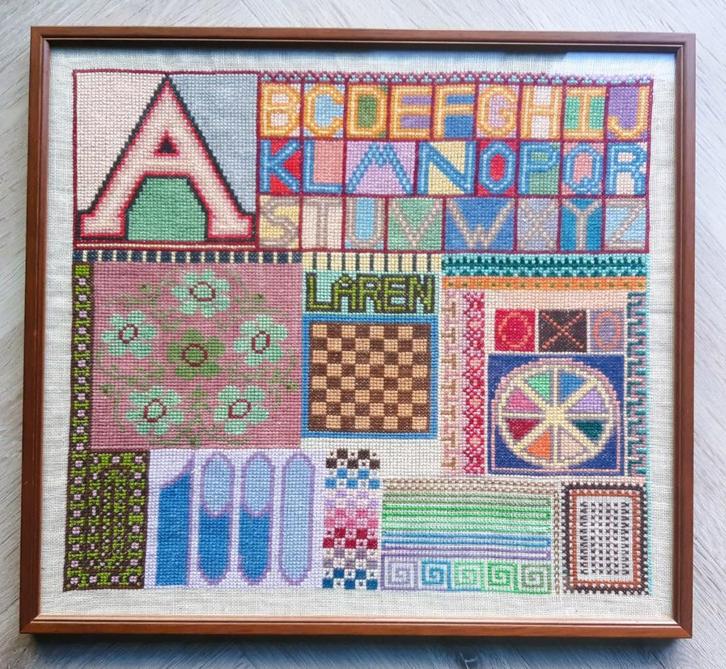 Antieke merklap Laren, Antiek en Kunst, Antiek | Kleden en Textiel, Ophalen of Verzenden