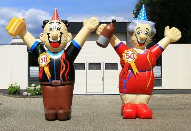 Abraham en Sarah Party te huur en vele andere opblaasfiguren, Ophalen, Zo goed als nieuw, Abraham of Sarah