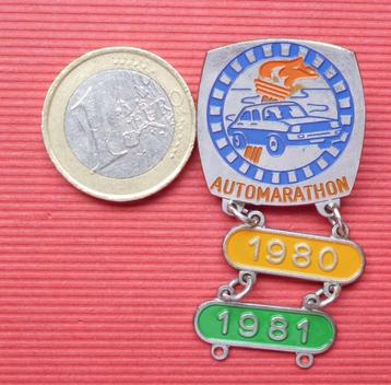 Prachtige oude RALLY speldje  AUTOMARATHON  1980 beschikbaar voor biedingen