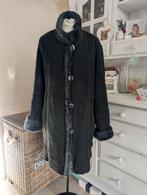 Orginele shearling lammycoat winterjas lamsvacht maat 42-44, Zwart, Maat 42/44 (L), Ophalen of Verzenden, Zo goed als nieuw