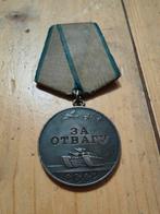 WW2 Medaille Soviet CCCP Voor Moed, Ophalen of Verzenden, Landmacht, Overige gebieden, Embleem of Badge