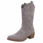 Dames cowboy western laarzen suedine grijs 36 37 38 39 40 41, Ophalen of Verzenden, Nieuw, Grijs, Hoge laarzen
