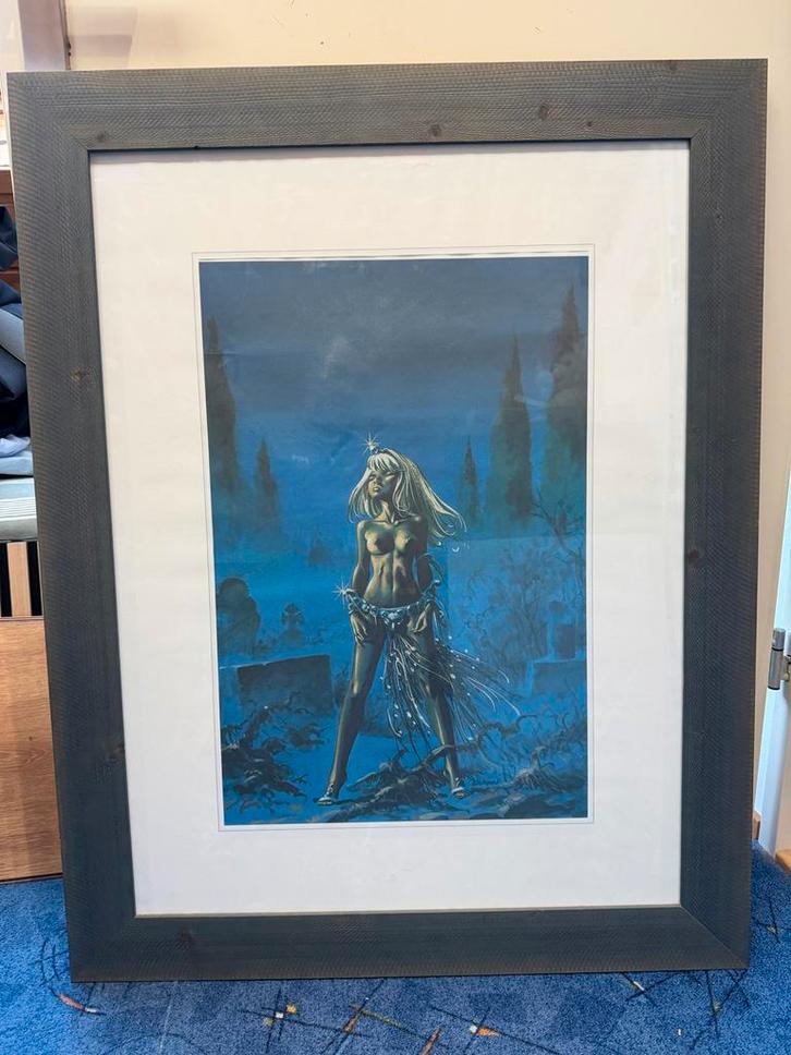 Erotische kunstprint Rooie Oortjes, Antiek en Kunst, Kunst | Tekeningen en Foto's, Ophalen