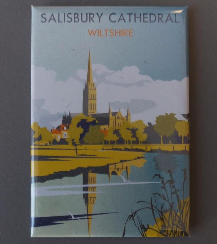 Koelkastmagneet Kathedraal Salisbury Engeland, Verzamelen, Overige Verzamelen, Nieuw, Ophalen of Verzenden