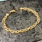 14k gouden armband koningsschakel massief koningsarmband, Sieraden, Tassen en Uiterlijk, Armbanden, Ophalen of Verzenden, Zo goed als nieuw