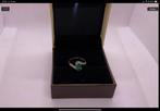 Ring goud met diamanten en smaragd. Snake, Nieuw, Ophalen of Verzenden, 17 tot 18, Dame