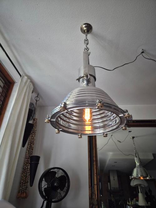 2x Stoere Industriële robuuste hanglamp, Huis en Inrichting, Lampen | Hanglampen, Zo goed als nieuw, Minder dan 50 cm, Ophalen of Verzenden