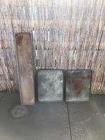 Zink Tuin Plantenbak bloempot onderzetters brocante, Ophalen, Gebruikt, Minder dan 30 cm, Minder dan 60 cm