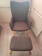 Bruine Relaxstoel met Voetenbank, Huis en Inrichting, Fauteuils, Gebruikt, 75 tot 100 cm, Ophalen of Verzenden, 50 tot 75 cm