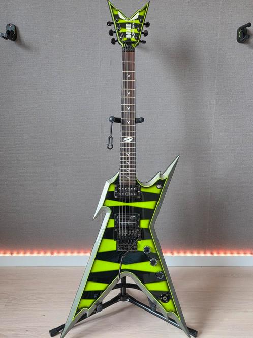 Dean Dime Razorback Slime Green Bumblebee, Muziek en Instrumenten, Snaarinstrumenten | Gitaren | Elektrisch, Gebruikt, Semi-solid body