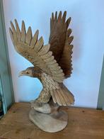 Groot houten adelaar beeld, houtsnijwerk vogel, Antiek en Kunst, Ophalen of Verzenden