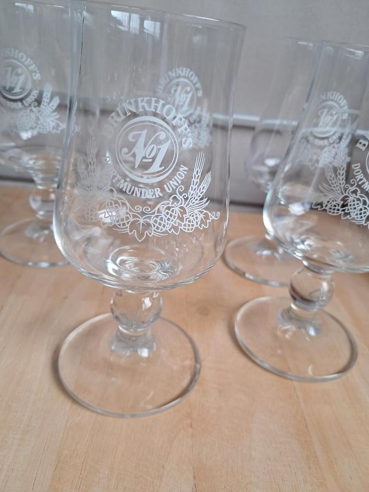 Dortmunder Union Bierglas - Vintage 5 stuks, Huis en Inrichting, Keuken | Servies, Glas of Glazen, Overige stijlen, Glas, Ophalen of Verzenden