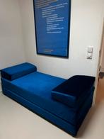 Unieke custom-made velvet slaapbank – Yves Klein Blue, Ophalen, Blauw, Tweepersoons, 190 cm of minder