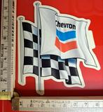 Vintage sticker vlaggen Chevron finish vlag checkered flag, Ophalen of Verzenden, Zo goed als nieuw