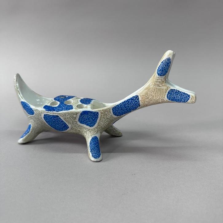 Retro Mid-Century Modern keramische asbak geit., Antiek en Kunst, Antiek | Keramiek en Aardewerk, Ophalen of Verzenden