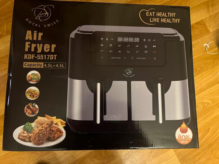Nieuwe Airfryer - 2x4,5L Bakken, Witgoed en Apparatuur, Airfryers, Nieuw, Airfryer, 1500 gram of meer, Ophalen of Verzenden