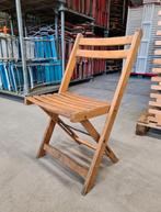 GROTE partij retro vintage houten KLAPSTOELEN café bistro, Ophalen, Gebruikt, Bruin, VINTAGE