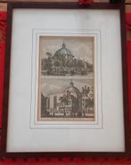 Ingelijste kopergravure  Lutersche  nieuwe kerk Amsterdam, Ophalen