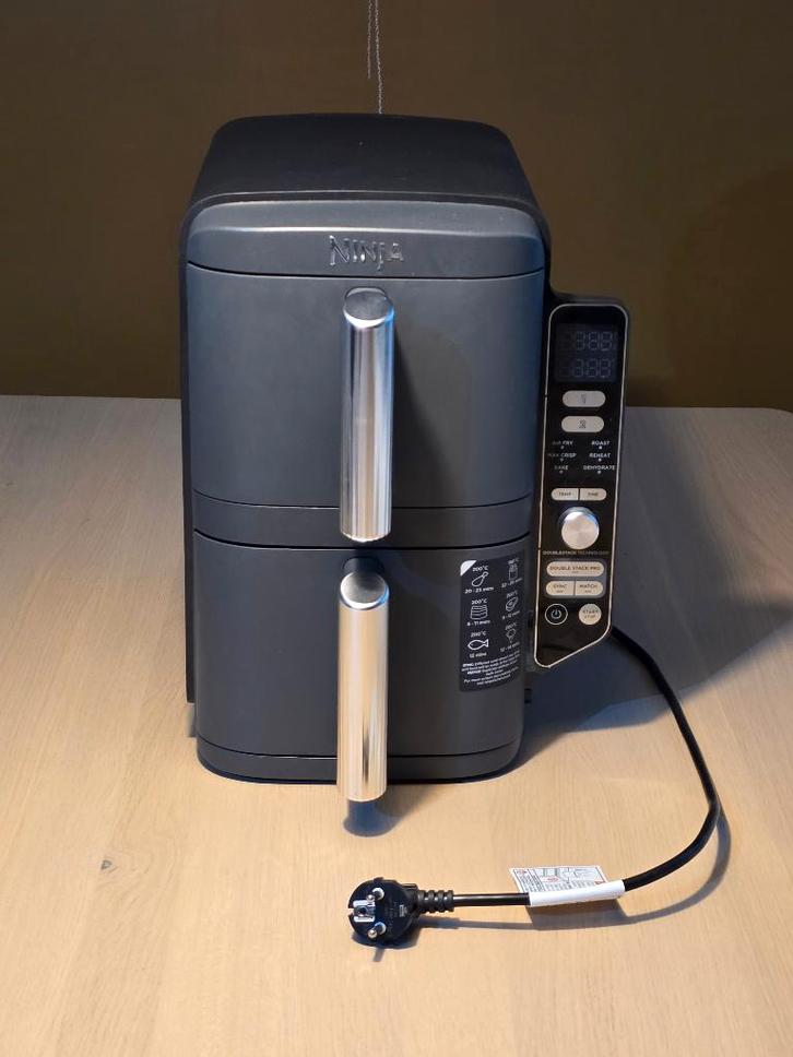 Ninja Double Stack airfryer (9,5L), Witgoed en Apparatuur, Airfryers, Zo goed als nieuw, Airfryer XL, 1500 gram of meer, Ophalen of Verzenden