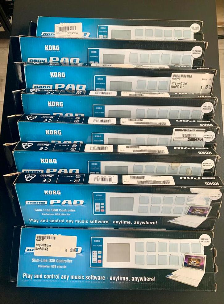 8 X korg nanoPAD, Muziek en Instrumenten, Midi-apparatuur, Zo goed als nieuw, Verzenden