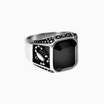 Zegelring Heren Schorpioen Ontwerp Stalen Zilver Kleur Ring, Sieraden, Tassen en Uiterlijk, Ringen, Heer, Nieuw, Esde2, Met edelsteen