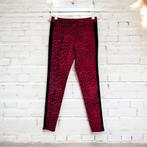 Loavies Broek Maat XS Rood Zwart Panterprint Streep, L, Verzenden, L, Maat 34 (XS) of kleiner